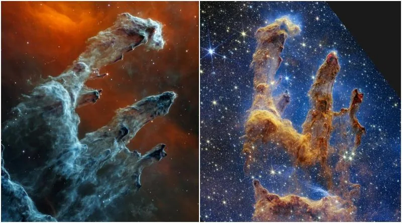 James Webb Pillars of Creation: Two 2022 Views Explained